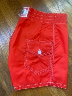 Birdwell Red Kids Swim Shorts